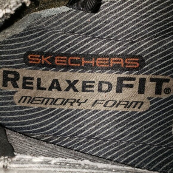 Skechers Relaxed Fit Memory Foam Slip-On‎ Mens Shoes Size 11 Gray Pre-Owned - Picture 9 of 11